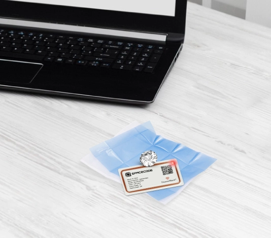 Diamond RFID tags with LED